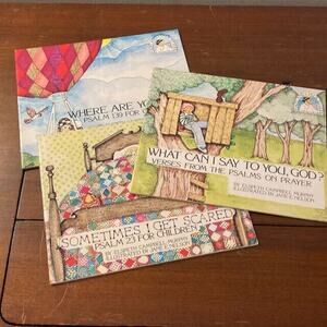 Vintage 80s Elspeth Campbell Murphy Psalms for Children 3 Books Christianity